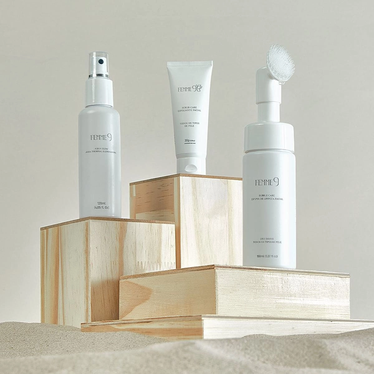 Produto Kit_Femme9_Espuma_Facial_Theraphybrows_Vita_Gel_Fixador_Serum_Esfoliante_Gloss_Evas_2