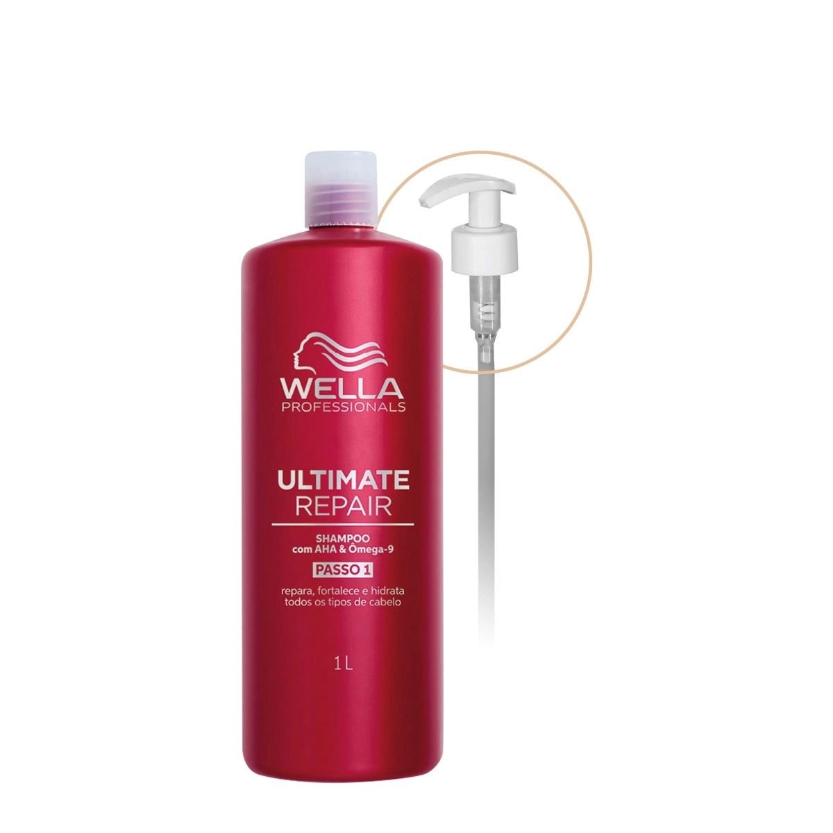 Kit Wella Professionals Ultimate Repair Passo 1 Shampoo Válvula Pump (2 Produtos)