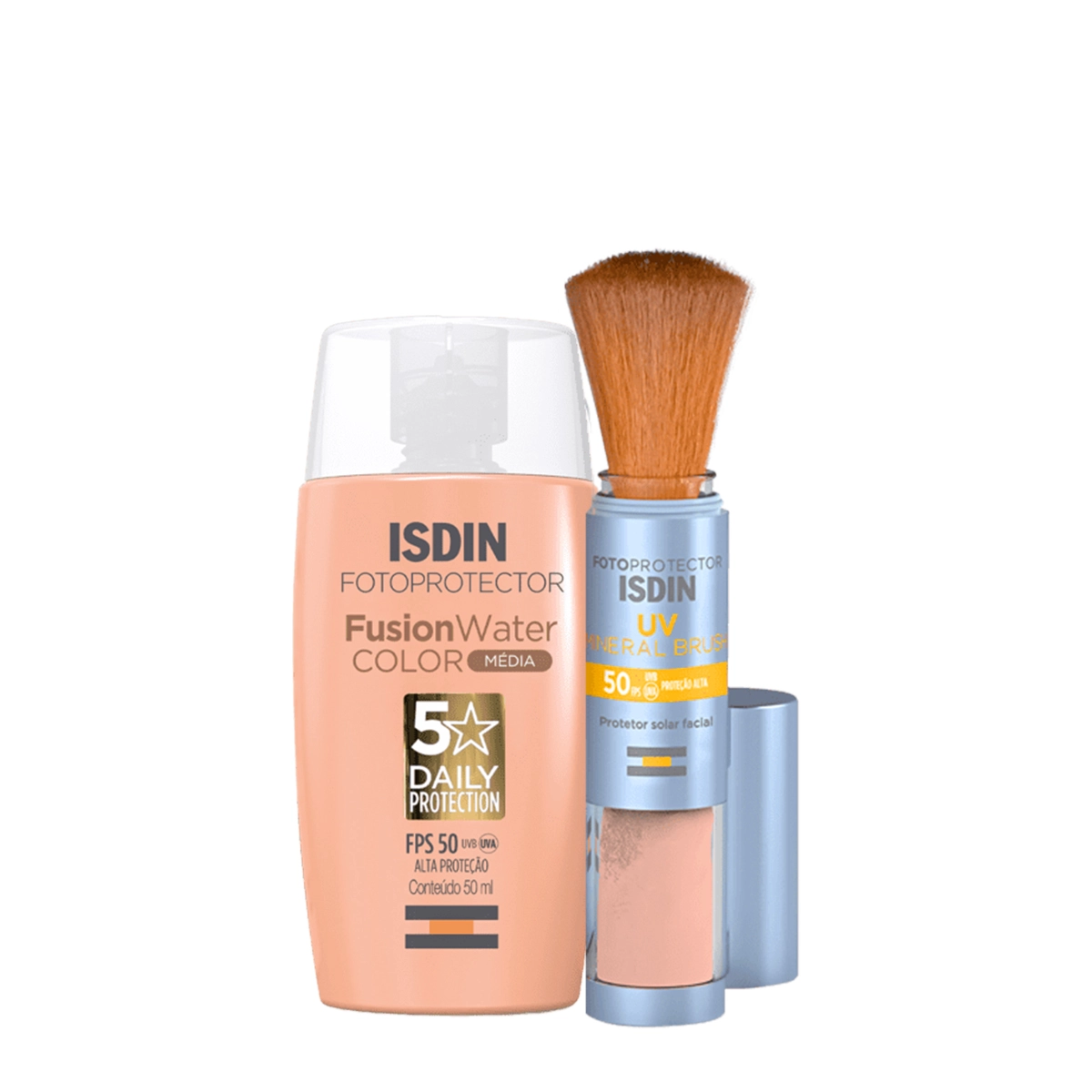 Produto Kit_ISDIN_Brush_Mineral_Fusion_Water_5_Stars_Color_Media_Evas_1