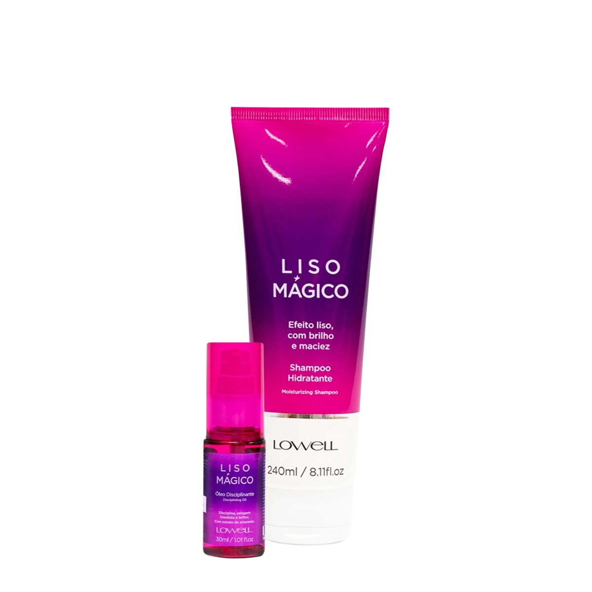 Kit Lowell Liso Mágico Shampoo Oil (2 Produtos)