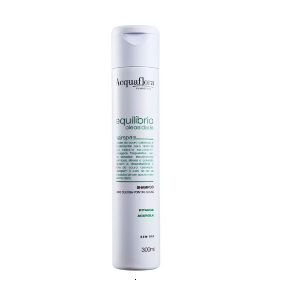 Shampoo Acquaflora Equilíbrio Oleosidade - Raiz Oleosa E Pontas Secas 300ml
