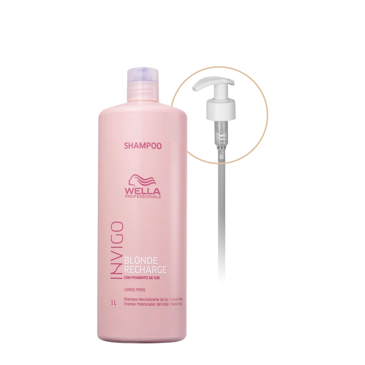 Kit Wella Professionals Blonde Recharge Invigo Shampoo Válvula Pump (2 Produtos)
