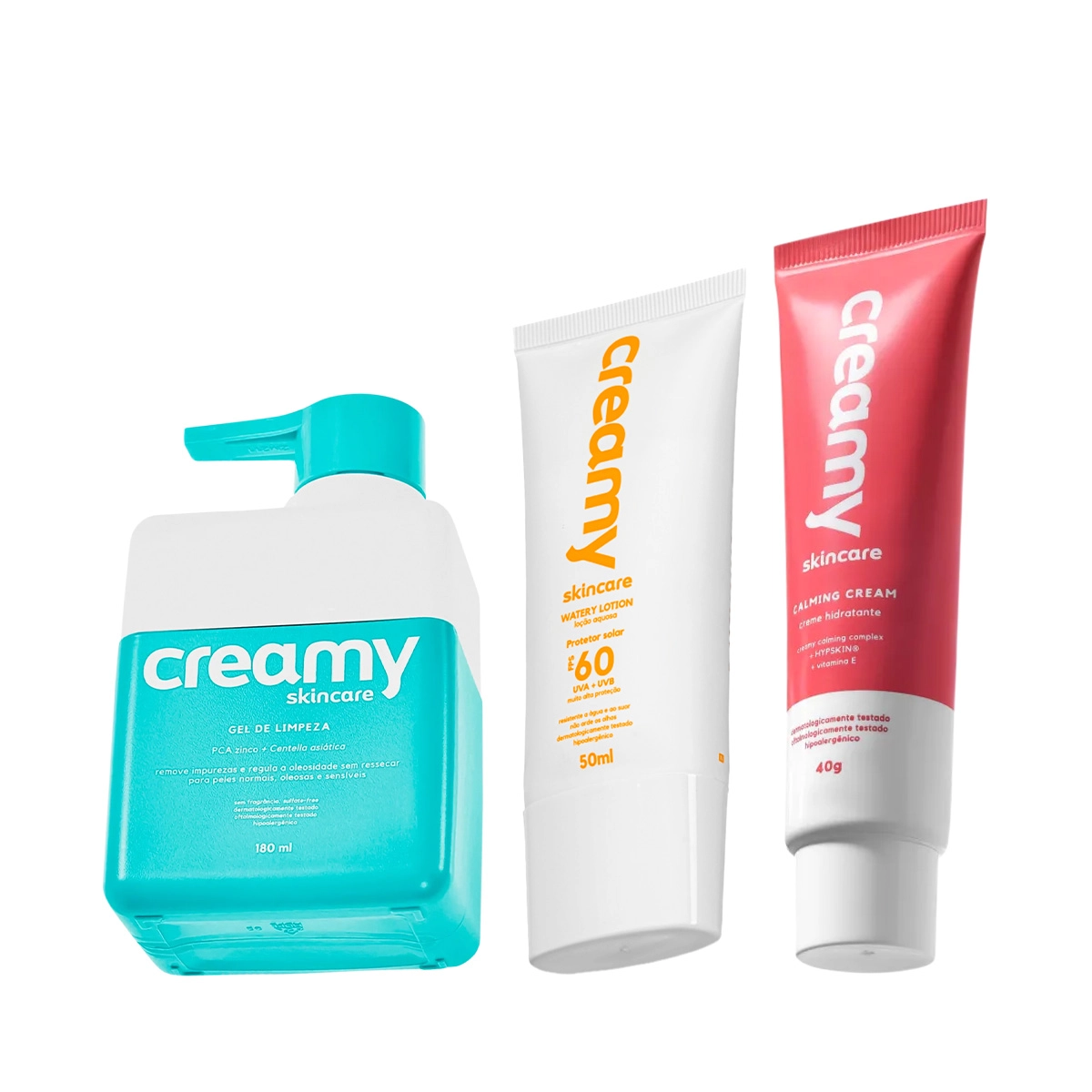 Produto Kit_Creamy_Calming_Cream_Protetor_Solar_e_Gel_de_Limpeza_Evas_1