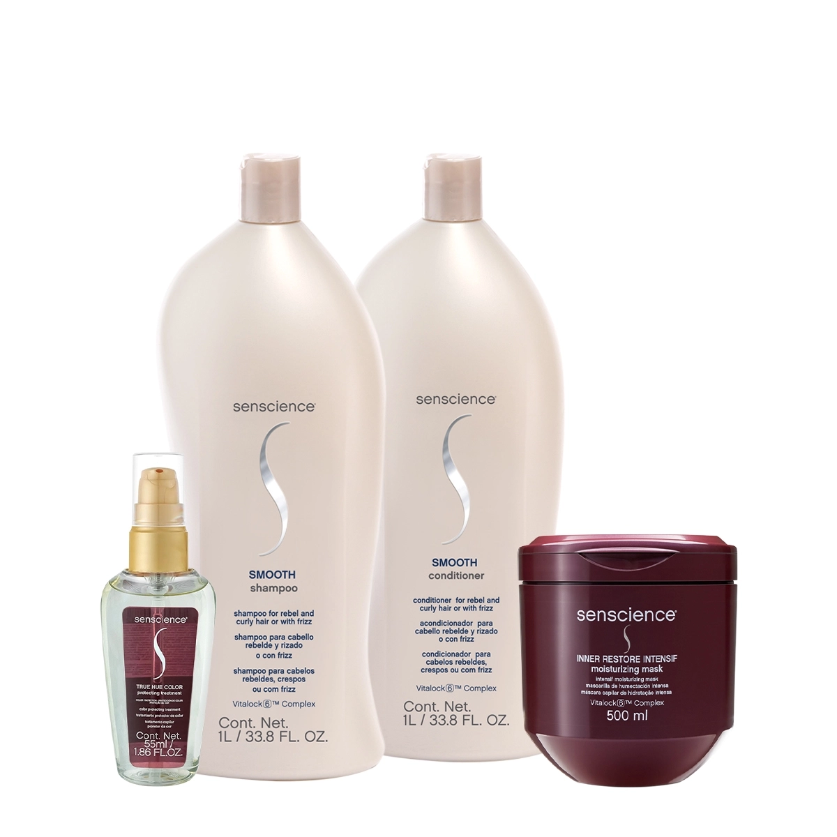 Kit Senscience Smooth Intensif True Hue Salon Total Sérum (4 Produtos)