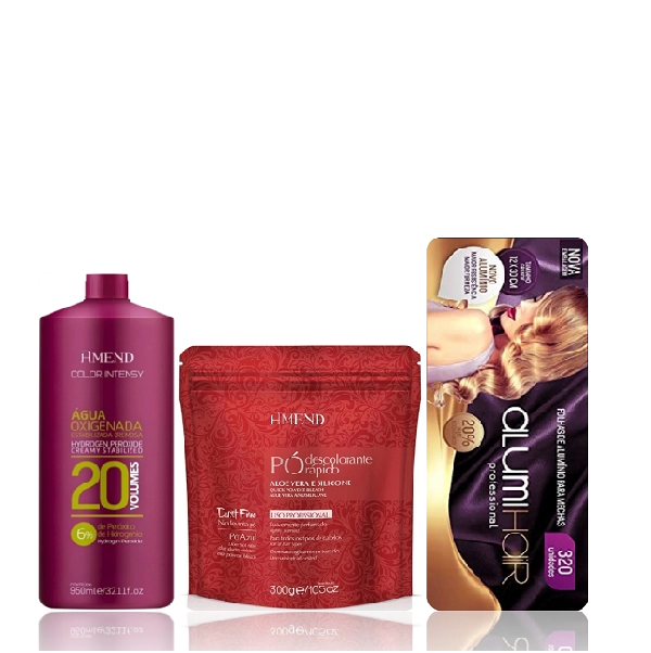 Amend Color Intense OX 20V 950ml Aloe Vera Po Descolorante 300g E Alumi Hair 320un