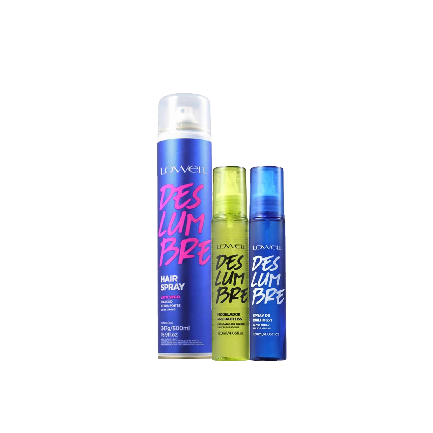 Kit Lowell Deslumbre Spray Babyliss Brilho (3 Produtos)