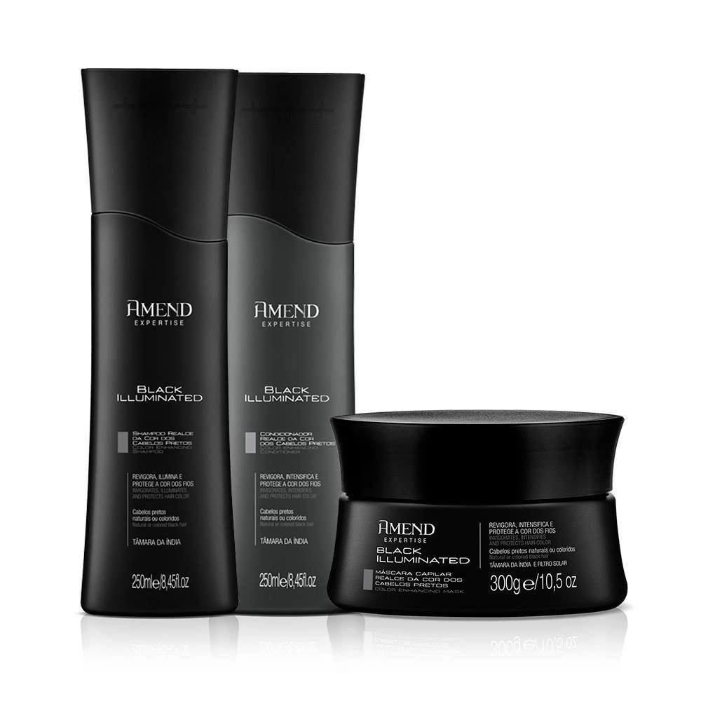 Produto Kit_Amend_Expertise_Realce_da_Cor_Black_Illuminated_Shampoo_Condicionador_Mascara_Evas_1