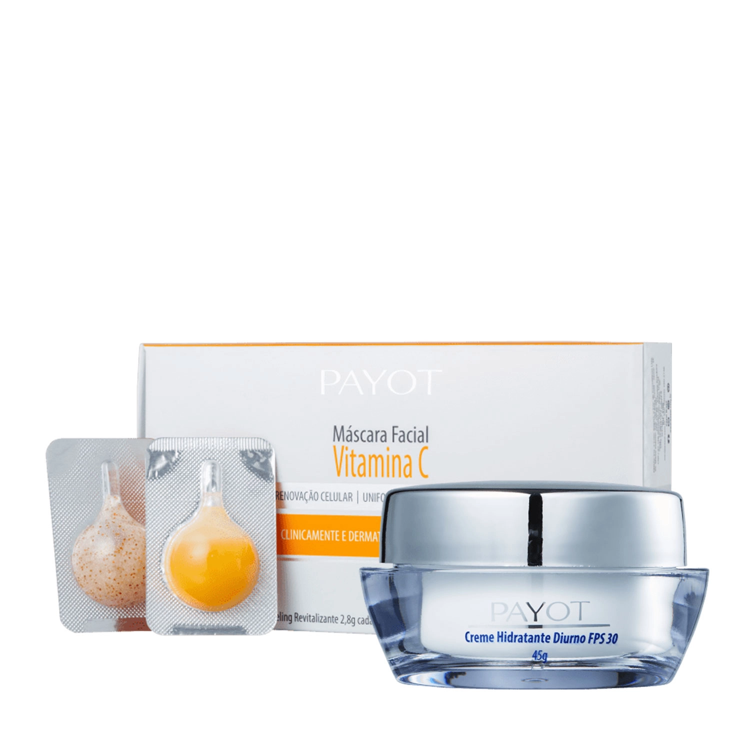 Produto Kit_Payot_Vitamina_C_Mascar_Facial_Hidratante_Diurno_FPS30_Evas_1