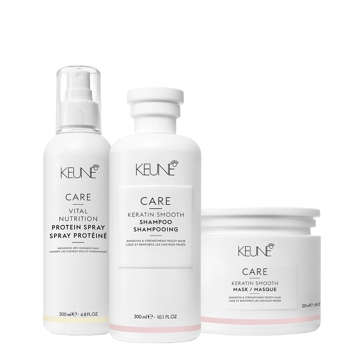 Kit Keune Care Keratin Smooth Shampoo Máscara E Vital Nutrition Protein (3 Produtos)