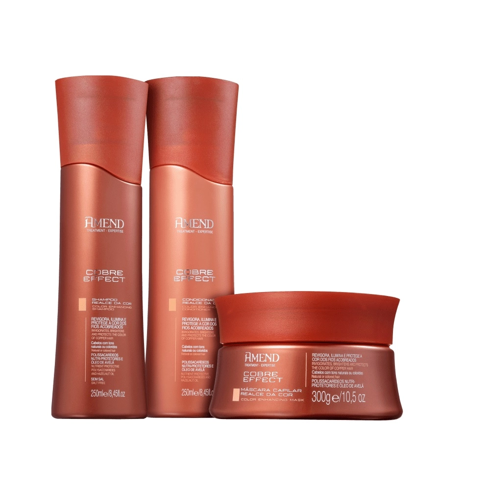 Kit Amend Realce Da Cor Cobre Effect Cabelos Iluminados (3 Produtos)