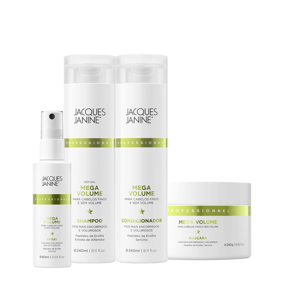 Produto Kit_Jacques_Janine_Professionnel_Mega_Volume_Shampoo_Condicionador_Mascara_e_Spray_P_Evas_1