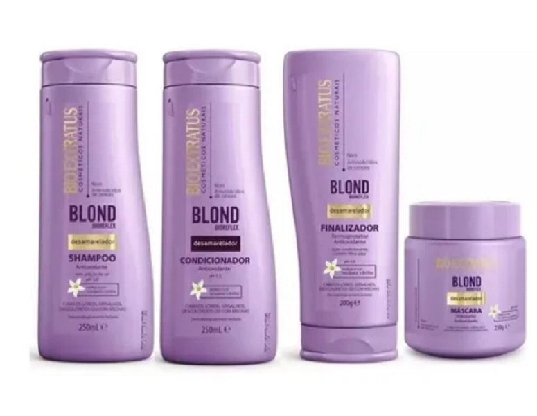 Bio Extratus Blond Bioreflex Kit Duo 250ml Mascara Capilar 250g E Finalizador 200g