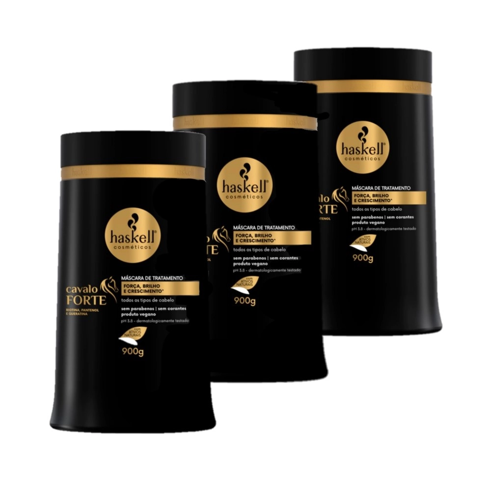 HASKELL Cavalo Forte Máscara 900g ( 3 Unidades)