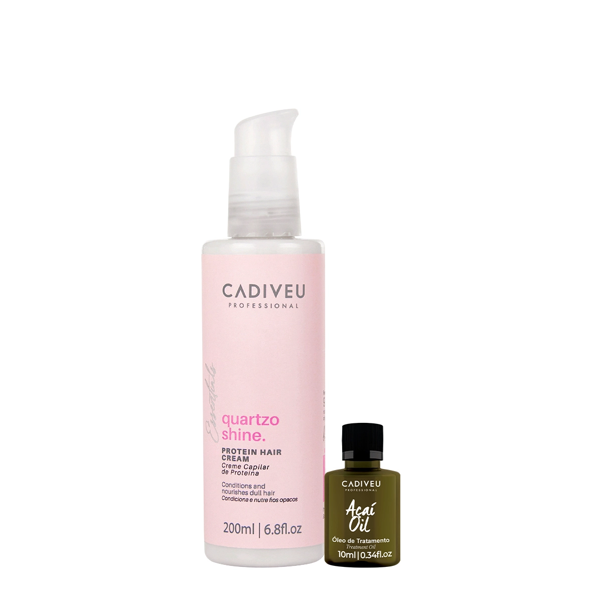Kit Cadiveu Essentials Quartzo Shine Pré- Shampoo E Açaí Oil (2 Produtos)