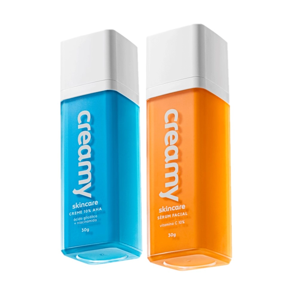 Kit Creamy Skincare Vitamina C Glicólico (2 Produtos)
