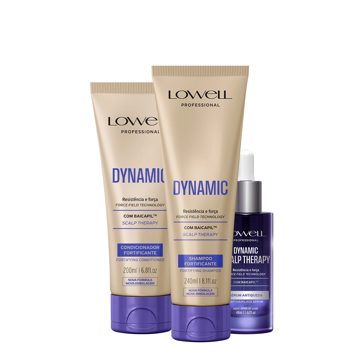 Kit Lowell Dynamic Scalp Therapy Duo Sérum (3 Produtos)