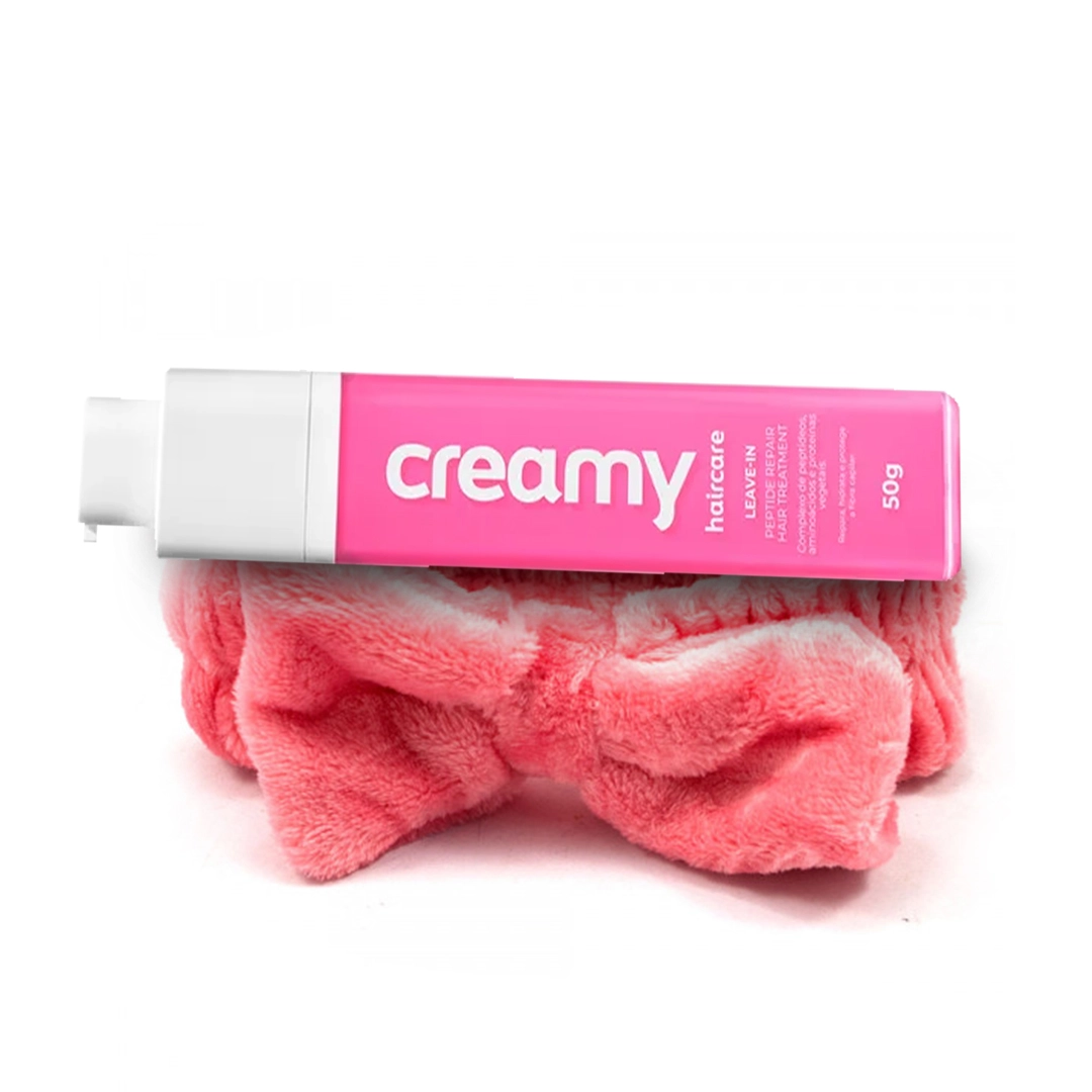 Produto Kit_Creamy_Repair_Leave-in_Meilys_Faixa_de_Cabelo_Laço_Diva_em_Pelucia_Evas_1