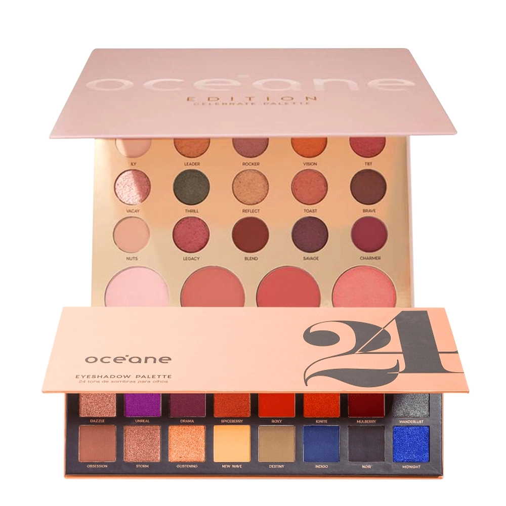 Produto Kit_Oceane_Edition_Celebrate_Palette_e_Eyeshadow_Palette_24_Cores_Evas_1