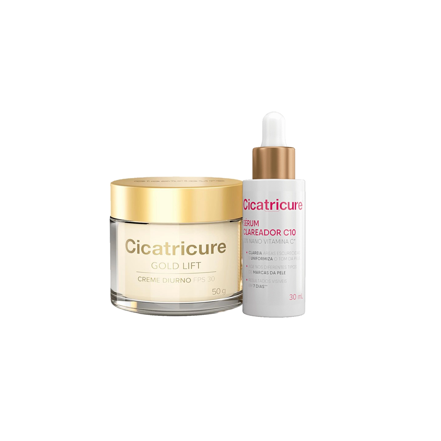 Kit Cicatricure Gold Lift Creme Diurno 50g E Sérum Vitamina C 30ml