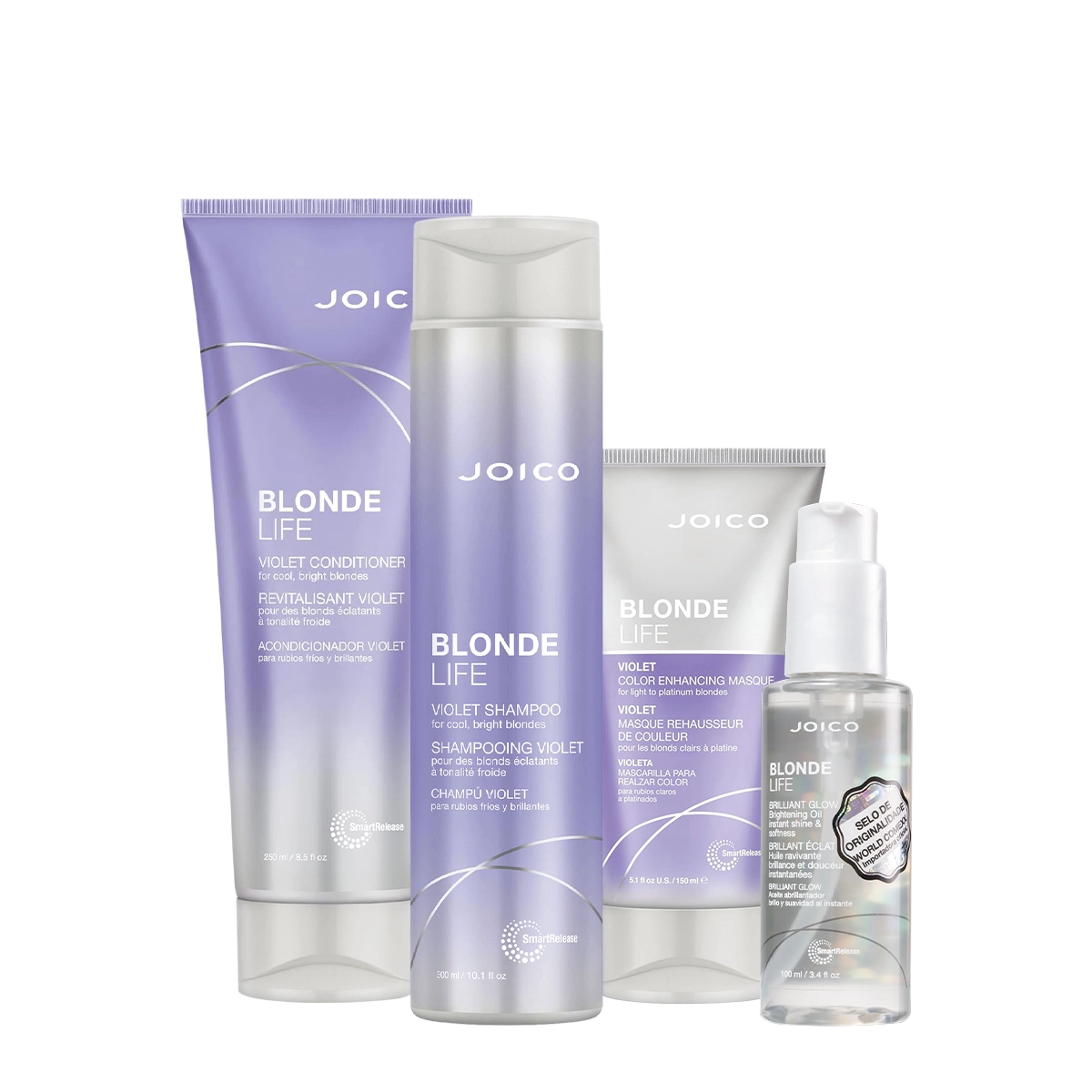 Kit Joico Blonde Life Violet Smart Release Home Care Oil (4 Produtos)