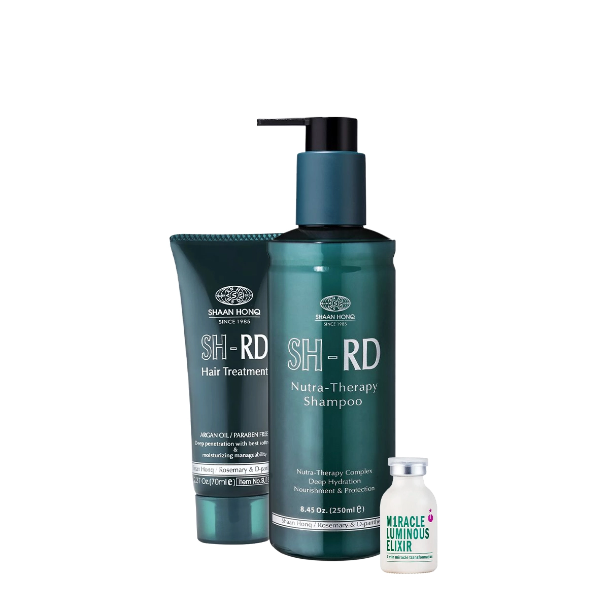 Kit SH-RD Nutra Therapy Shampoo Máscara Argan Oil E Elixir Ampola 25ml (3 Produtos)