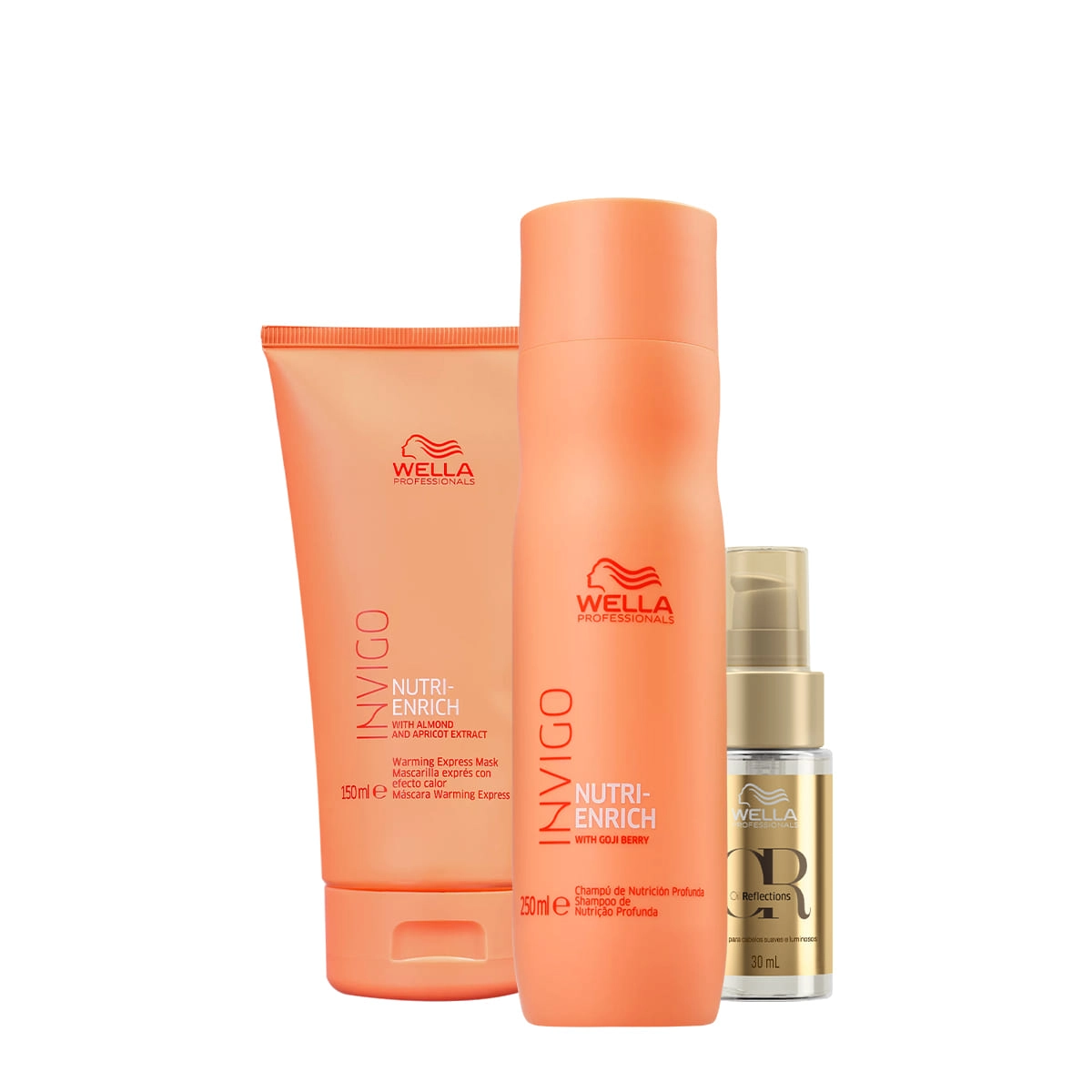 Wella Professionals Invigo Nutri-Enrich Shampoo 250ml+Mascara Warming Express 150ml+Oil Reflections 30ml