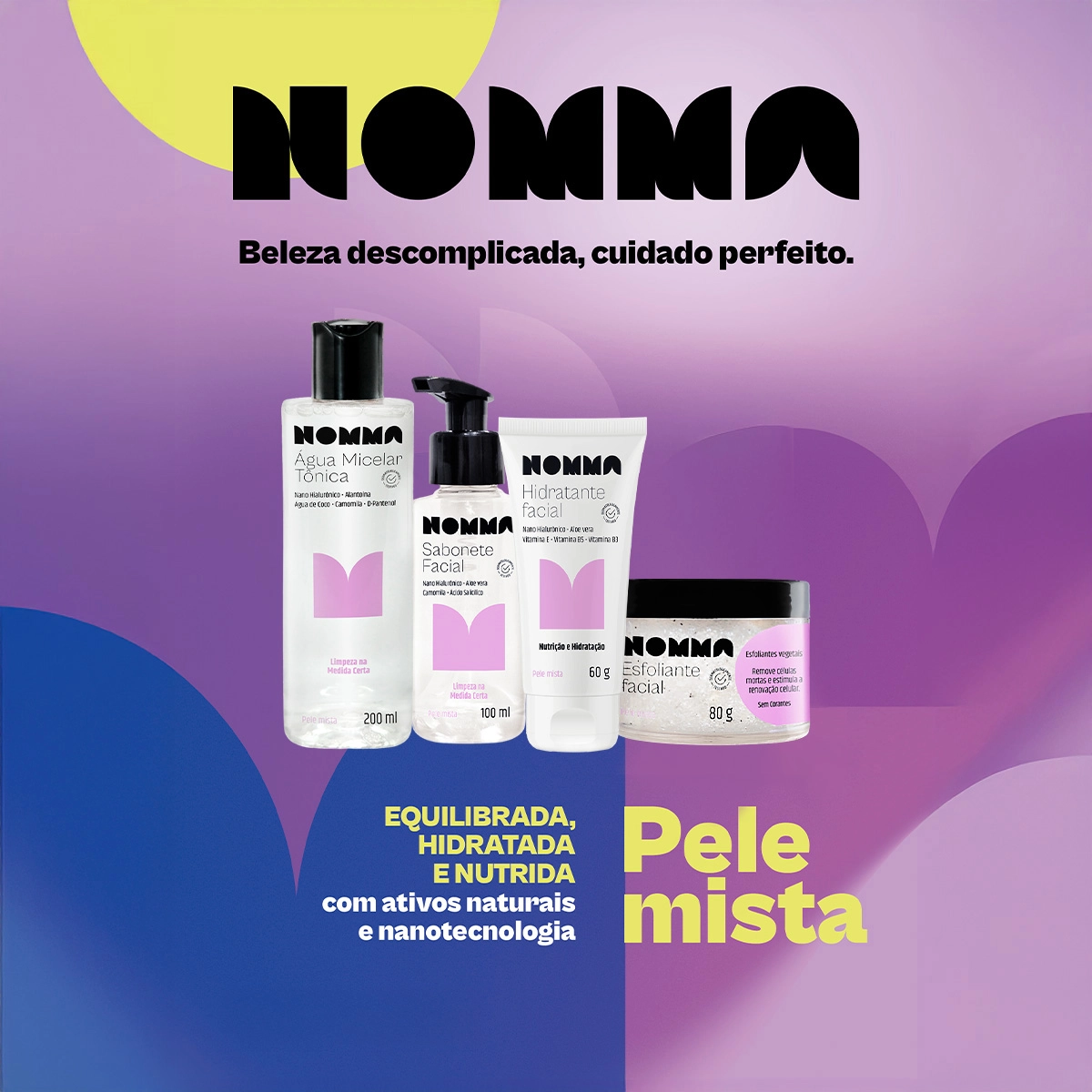 Produto Kit_Nomma_Healthy_Pele_Mista_Sabonete_Hidratante_Esfoliante_Agua_Micelar_Evas_5