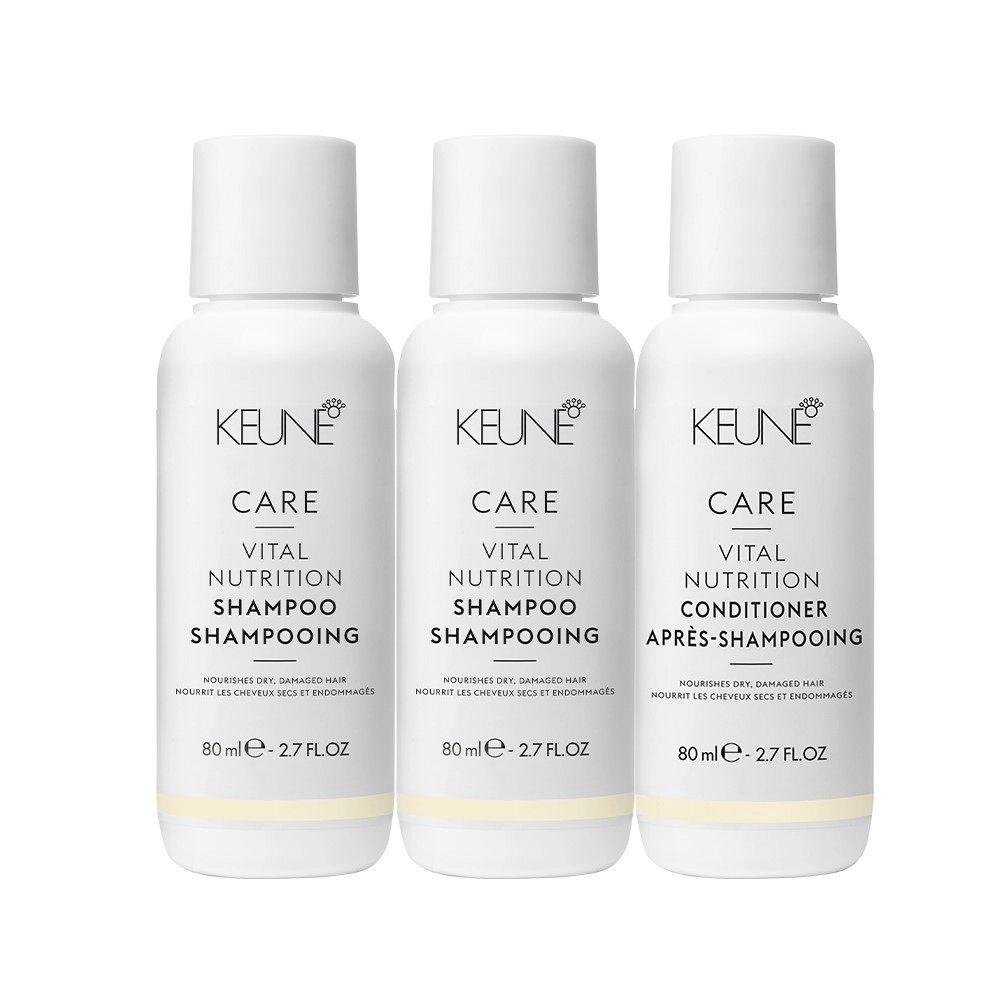 Kit Keune Care Vital Nutrition Shampoo E Condicionador 80ml (3 Produtos)