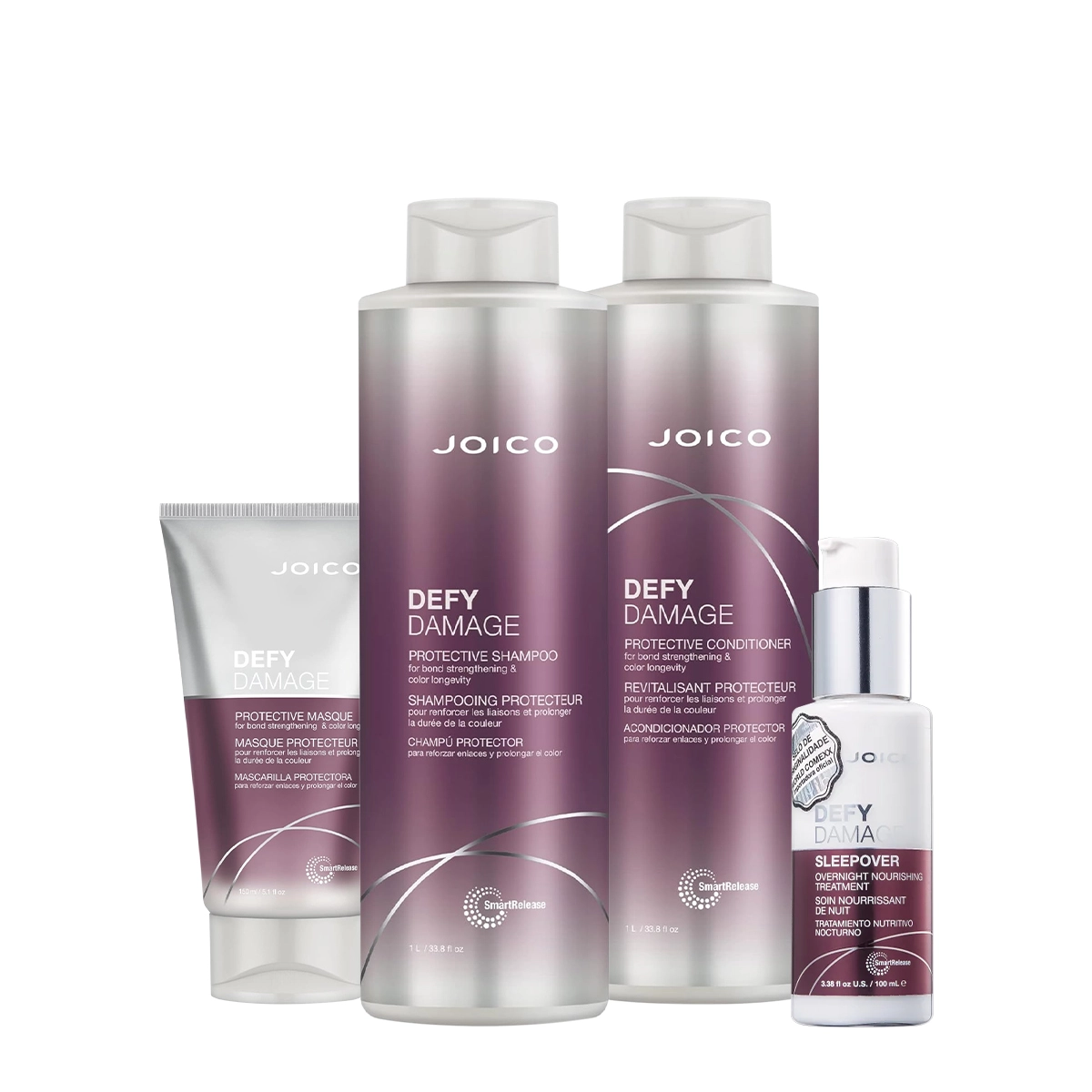 Kit Joico Defy Damage Protective Salon Máscara 150 Leave-in (4 Produtos)