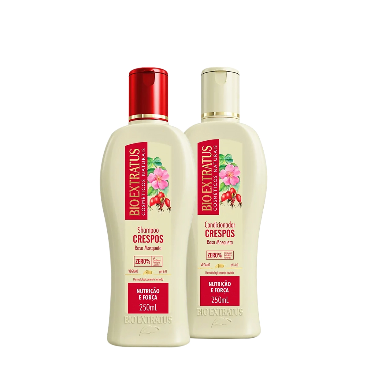 Kit Bio Extratus Crespos Rosa Mosqueta Duo (2 Produtos)