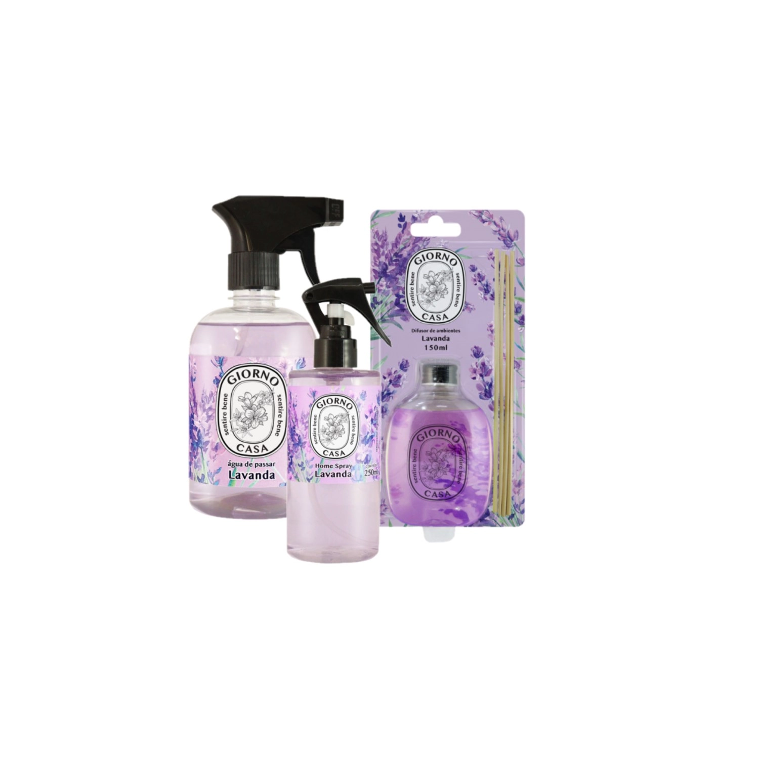 Kit Giorno Casa Sentire Bene Lavanda (3 Produtos)