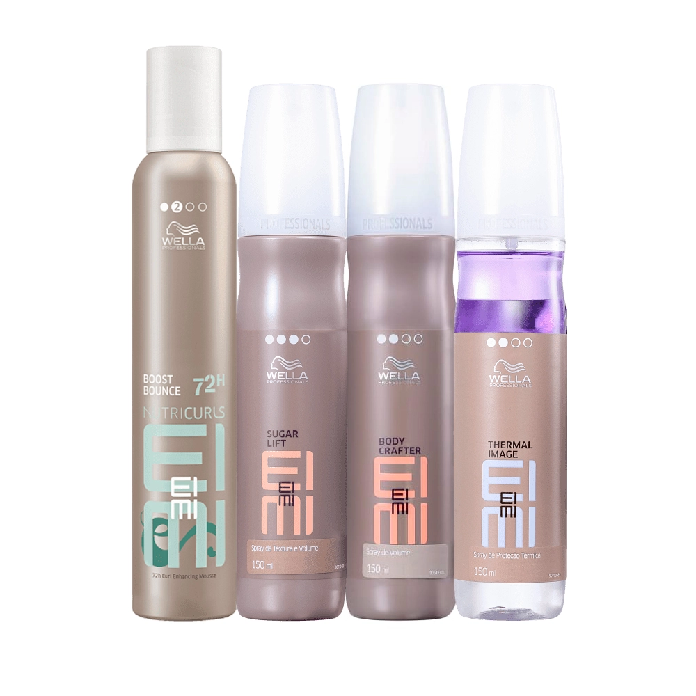 Kit Wella Professionals Textura Volume Thermal Boost Bounce (4 Produtos)
