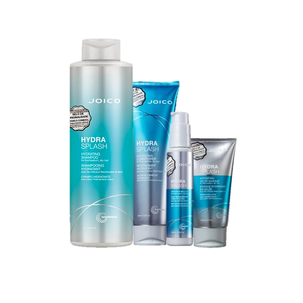 Kit Tratamento Joico Hydra Splash Shampoo 1L Condicionador 250ml Máscara 150ml Leave-in 100ml