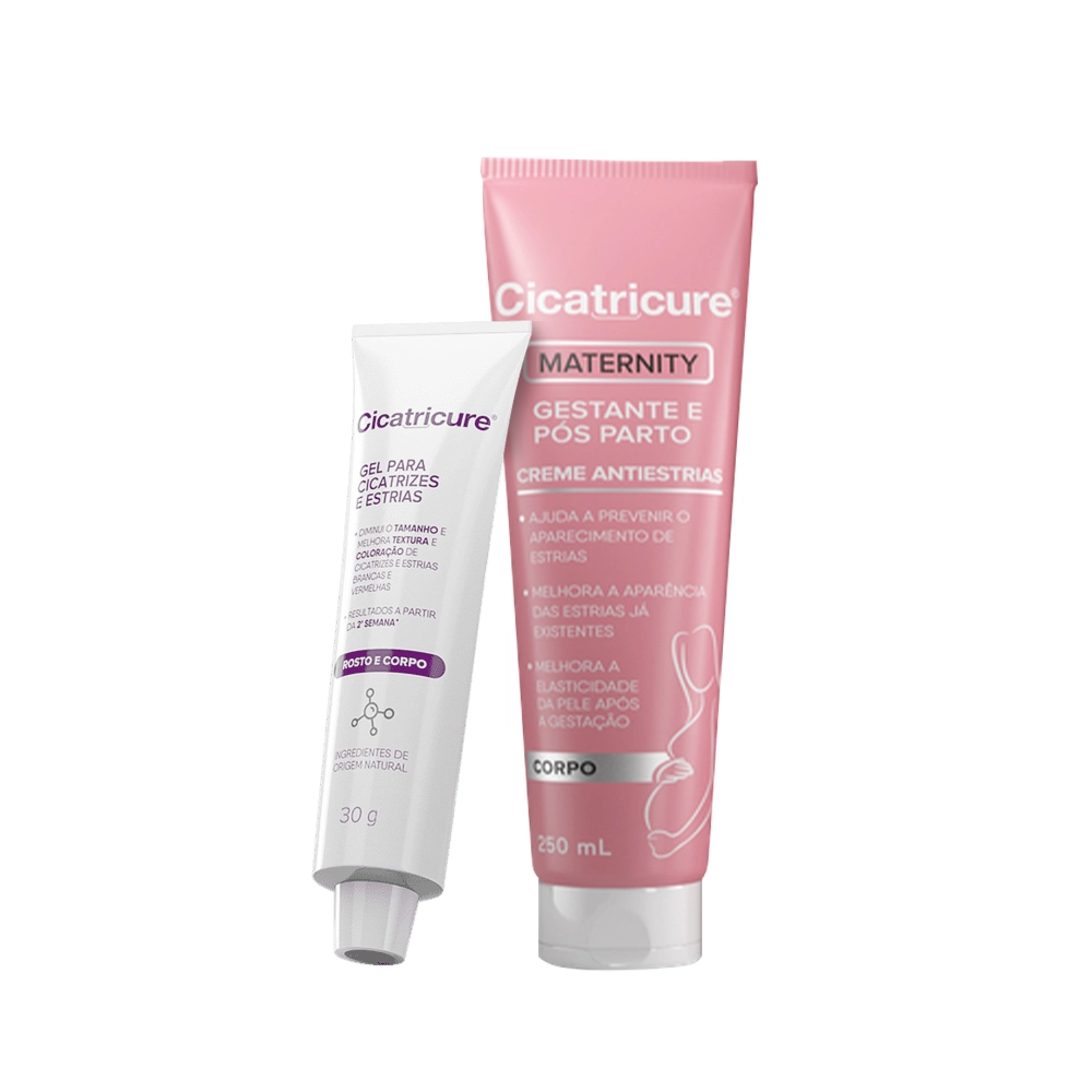 Kit Cicatricure Maternity E Gel Para Cicatrizes E Estrias