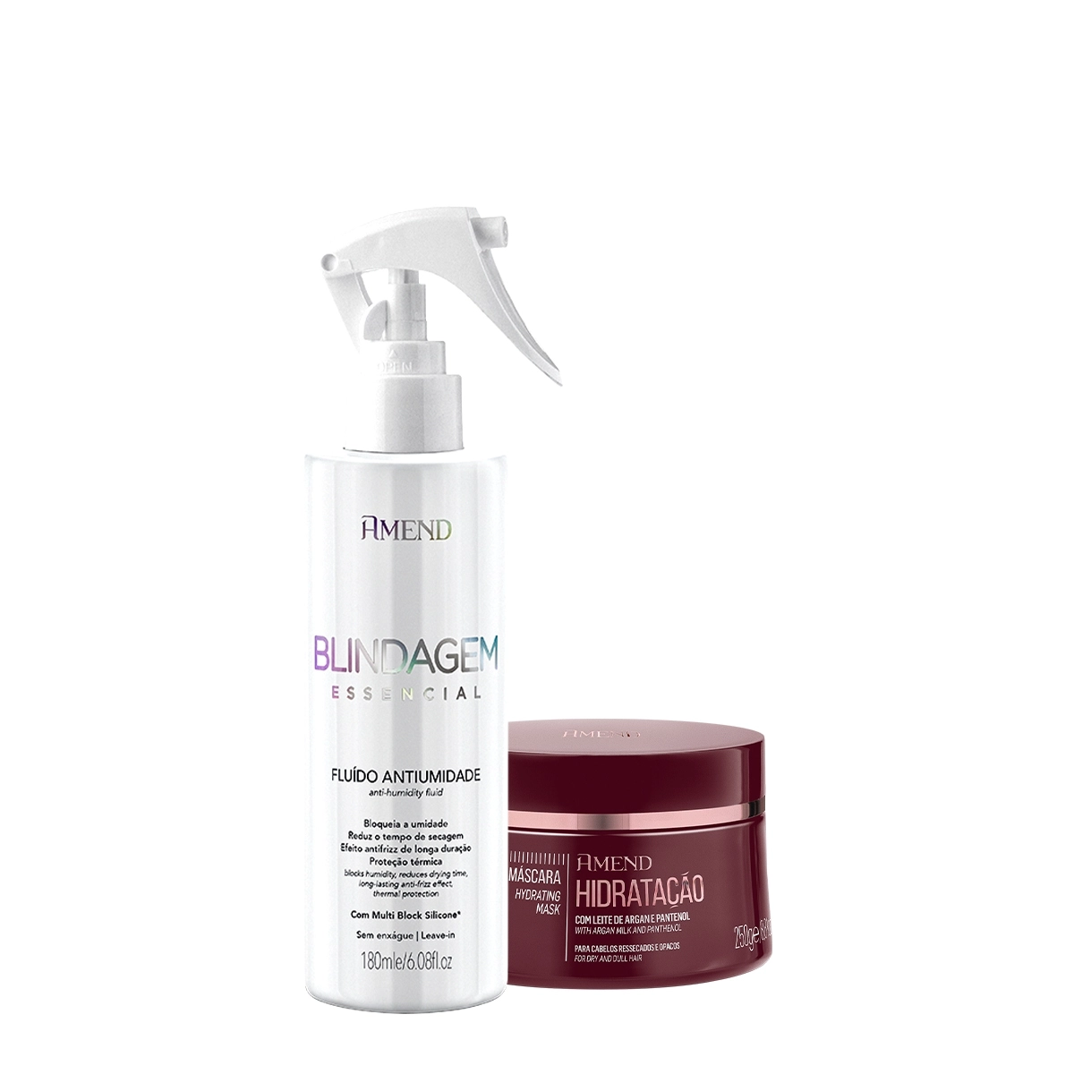 Kit Amend Blindagem Essencial Fluído E Amend Essenciais Máscara De Hidratação (2 Produtos)