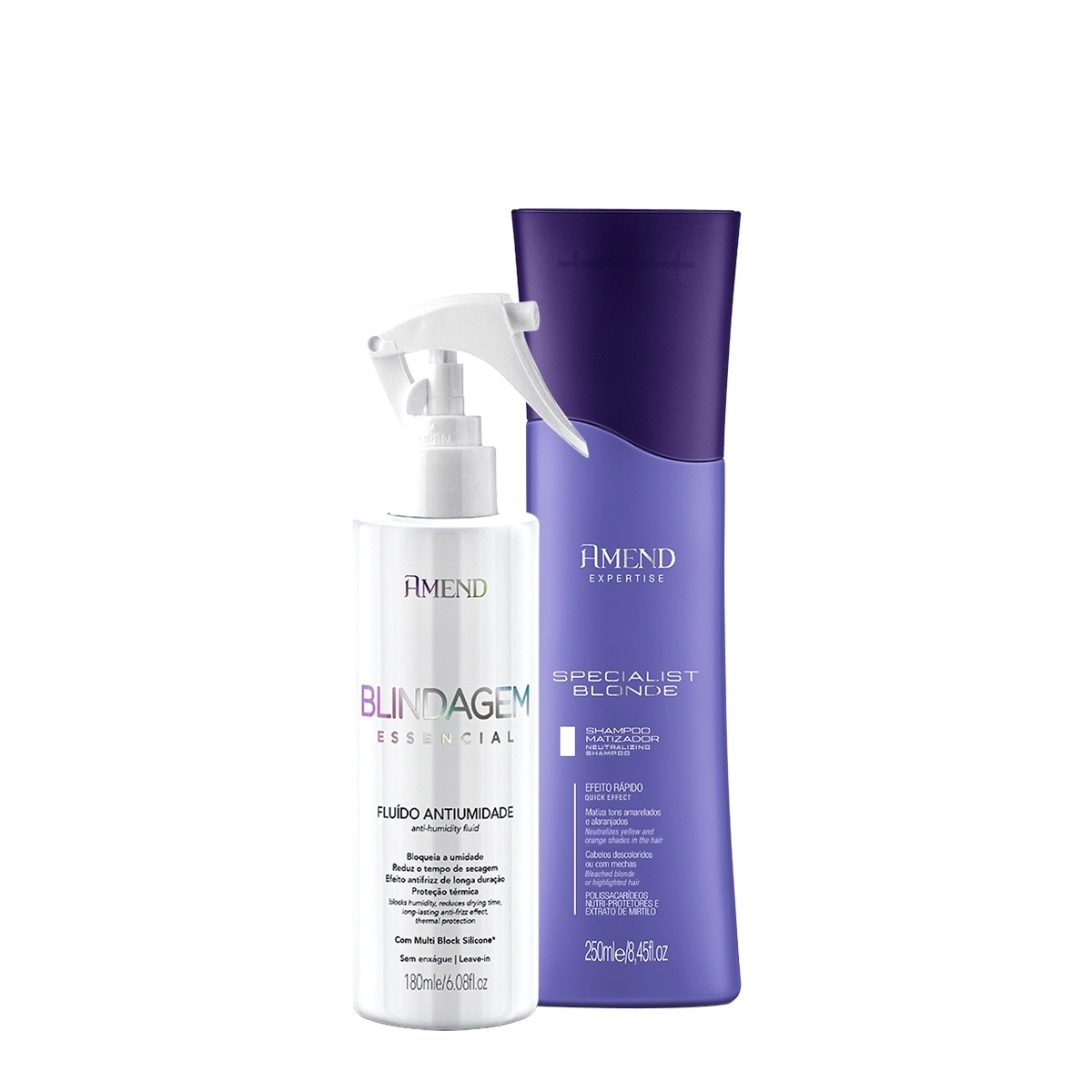 Kit Amend Specialist Blonde Shampoo E Fluído Antiumidade (2 Produtos)