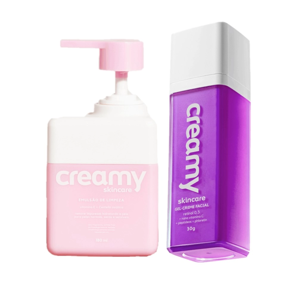 Produto Kit_Creamy_Skincare_Emulsao_de_Limpeza_Retinol_Evas_1