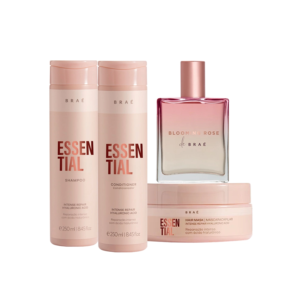 Kit Braé Essential Blooming Rose Quarteto (4 Produtos)