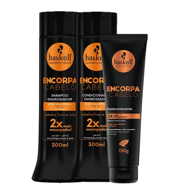 Haskell Encorpa Cabelo Duo 300ml E Pomada Modeladora 150g