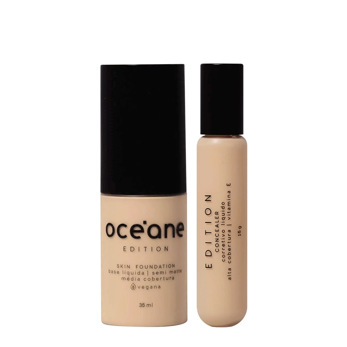 Kit Océane Skin Foundation 230L E Concealer Fair Claro (2 Produtos)