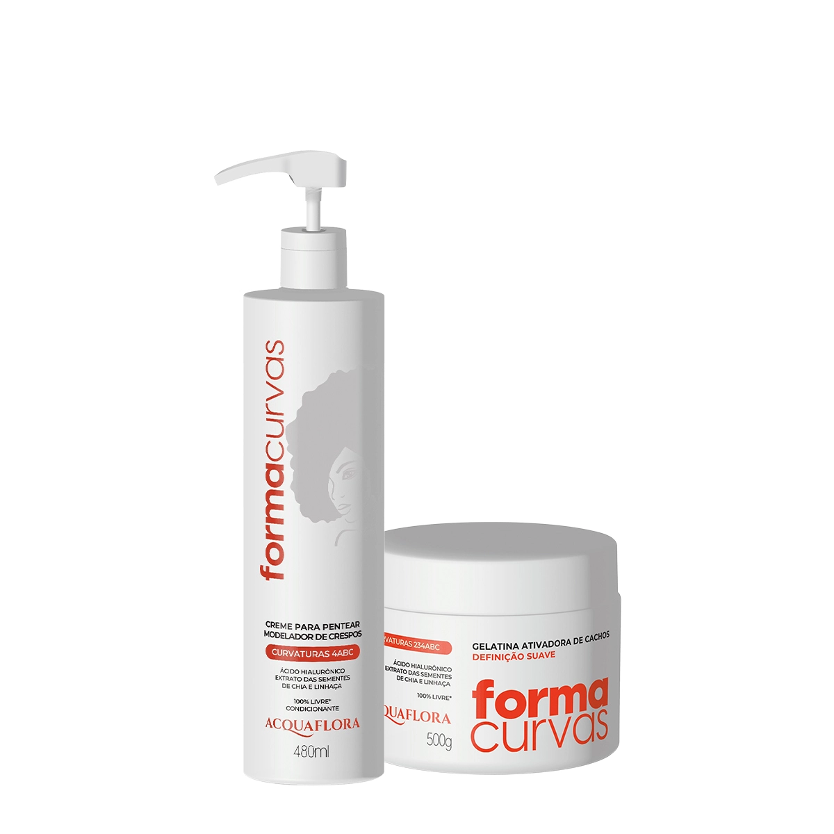 Kit Acquaflora Forma Curvas Creme De Pentear Crespos E Gelatina Suave (2 Produtos)