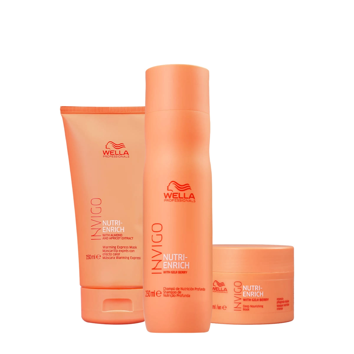 Kit Wella Professionals Invigo Nutri-Enrich Warming Shampoo Máscara (3 Produtos)