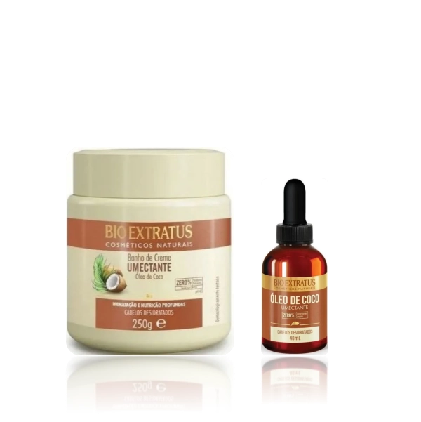 Bio Extratus Umectante De Óleo De Coco Máscara 250g+Óleo Umectante 40ml