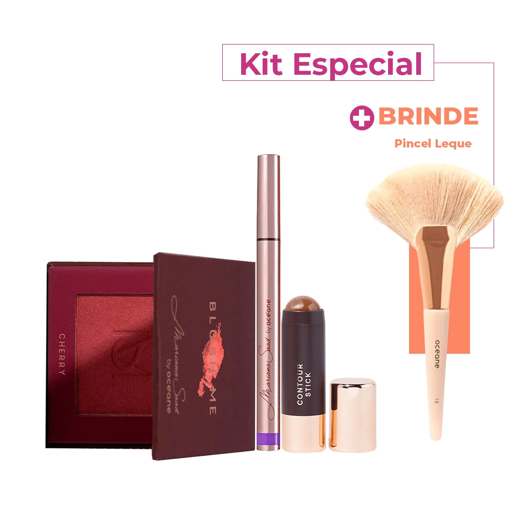 Produto Kit_Mariana_Saad_by_Oceane_Caneta_Delineadora_Cherry_Contour_Stick_Toasted_e_Pincel_Leque_Evas_1
