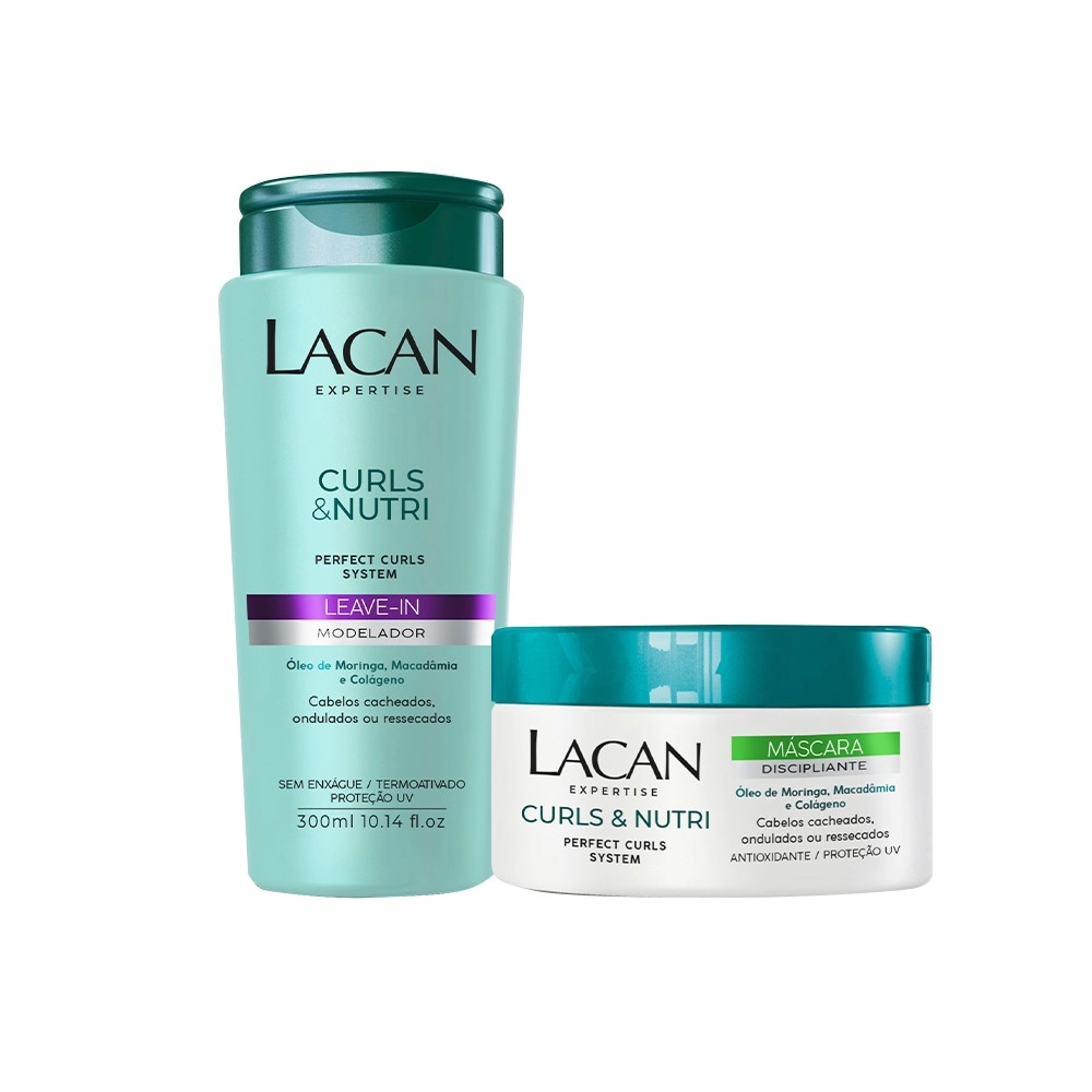 Produto Kit_Lacan_Curls_e_Nutri_Leave-in_Modelador_Mascara_Evas_1