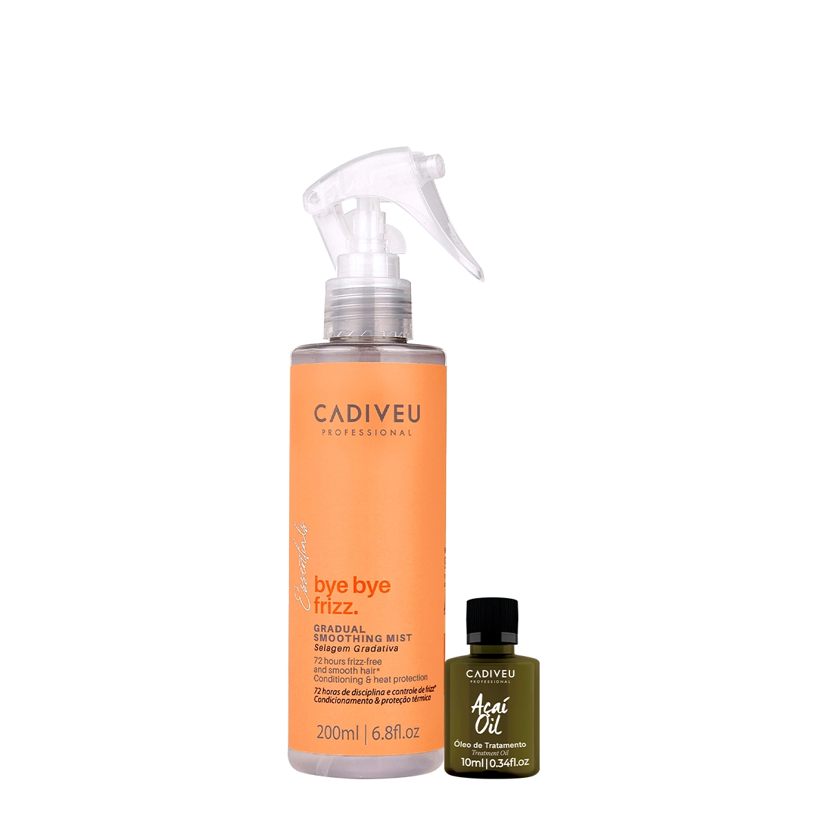 Kit Cadiveu Professional Açaí Oil E Bye Bye Frizz Selagem Gradativa Leave-in (2 Produtos)