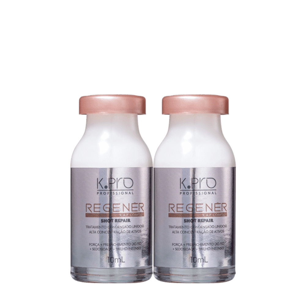 Kit K.Pro Profissional Regenér Shot Repair - Ampola Ampola De Tratamento 10ml (2 Unidades)