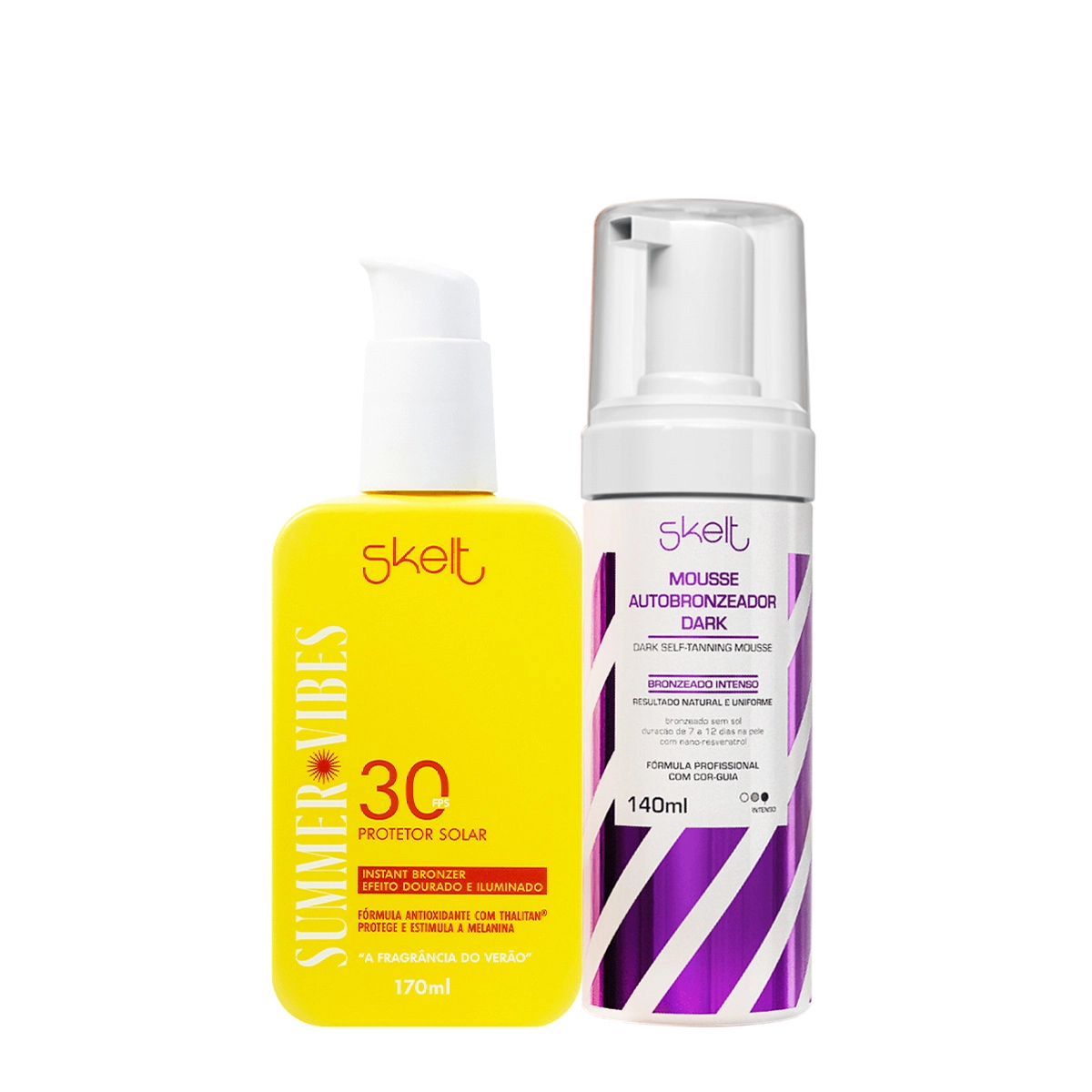 Kit Skelt Summer FPS30 Glow Dark Autobronzeador Protetor Solar (2 Produtos)