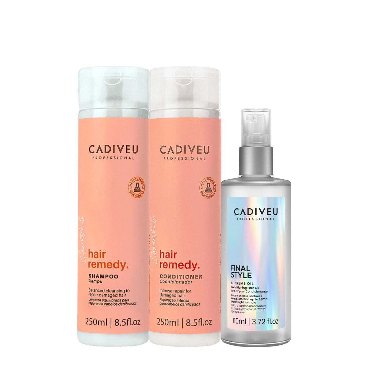 Kit Cadiveu Professional Hair Remedy Duo E Supreme Final Style (3 Produtos)