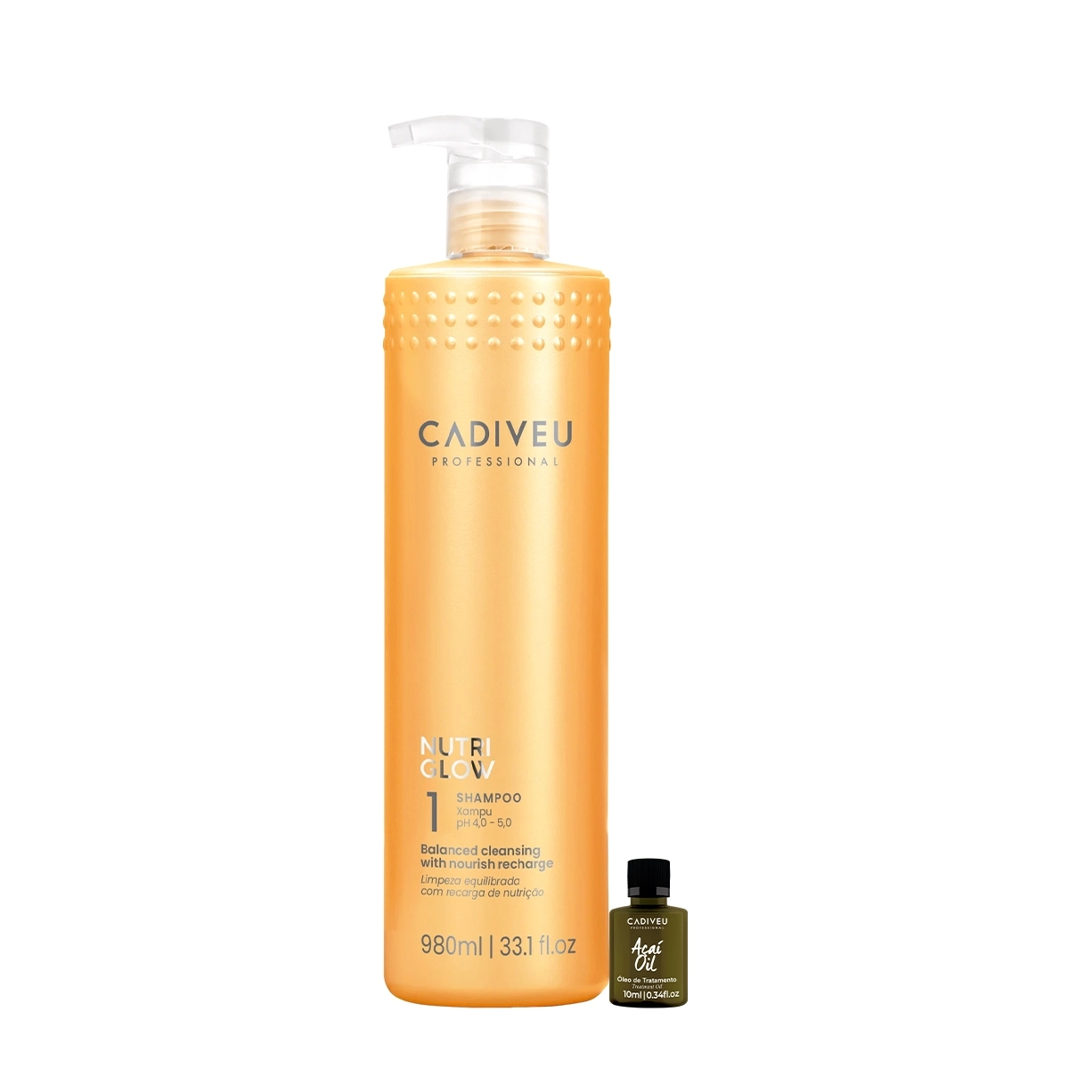 Kit Cadiveu Professional Nutri Glow Shampoo G E Açaí Oil (2 Produtos)
